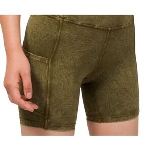 Lululemon Biker Short 6" Ice Dye *Non-Reflect Ice Wash Moss Green Size 2